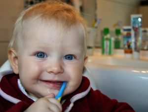brushing teeth